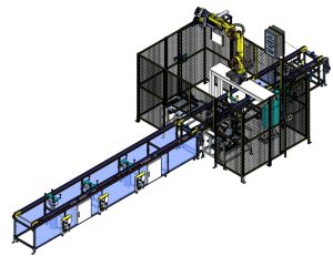 Conveyor and robot transfer